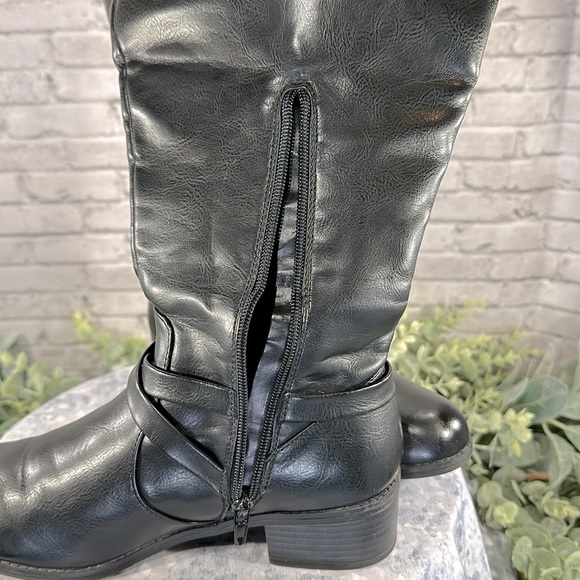 Rampage “ILISSA” Black & Brown Knee High Wide-Calf Riding Boots WMS 7.5W🤎VGUC - Picture 11 of 13